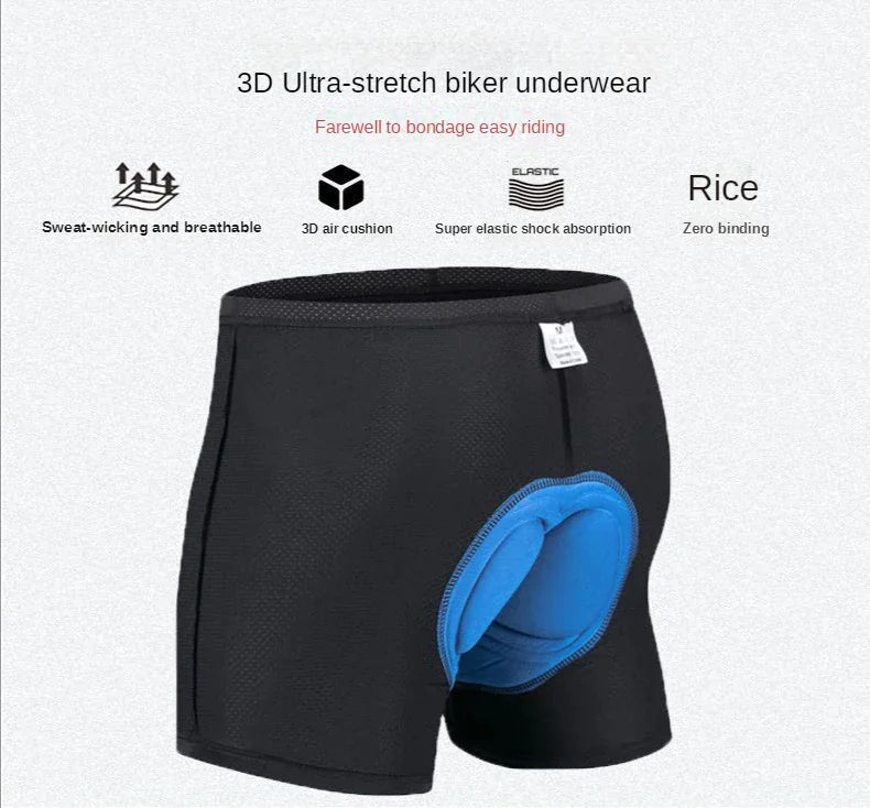 Unisex Gel-Padded Cycling Underwear