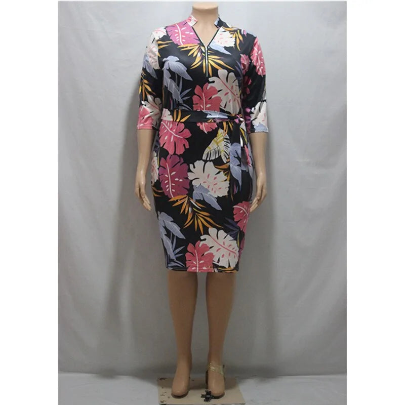 Autumn Women Printed Bodycon Dress