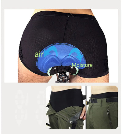 Unisex Gel-Padded Cycling Underwear