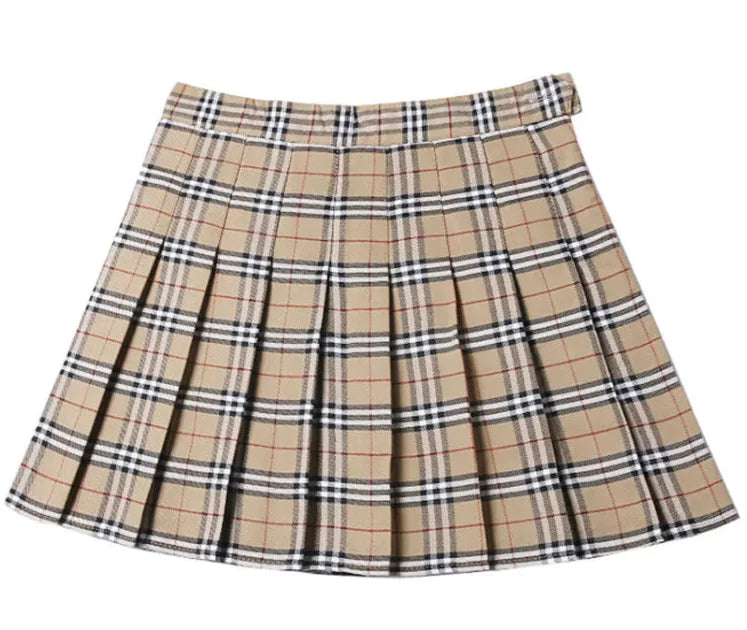 Women Classic Plaid  Uniform Skirt