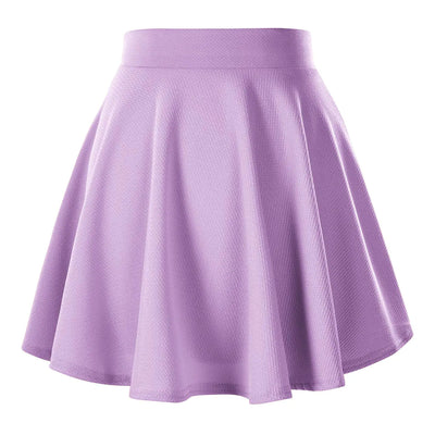 Women's Basic Versatile Stretchy Flared Casual Mini Skater Skirt