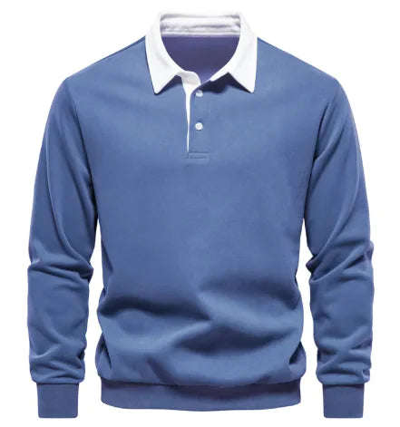 Men's Casual Polo Collar Sweater