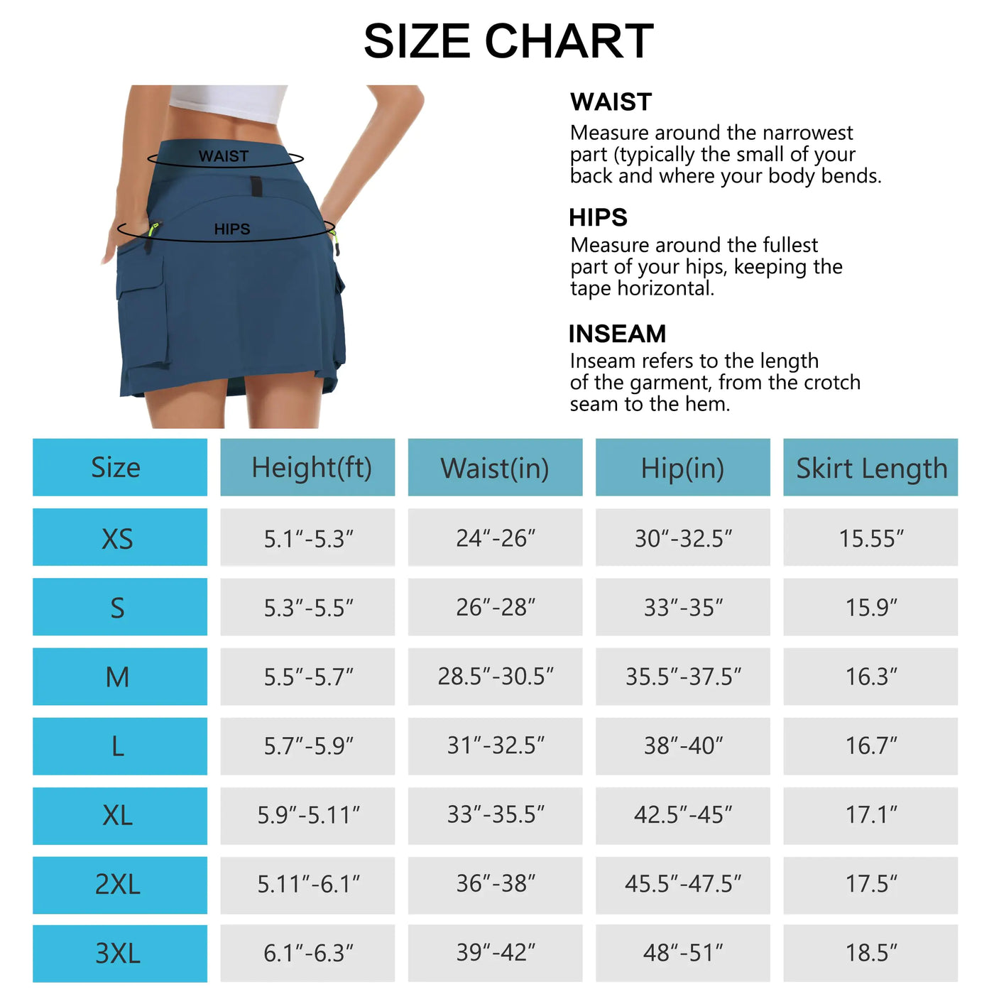 Women's High Waist  Zipper Pockets  Skirt