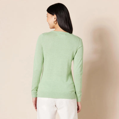 Amazon Essentials Women's Long-Sleeve Lightweight Crewneck Sweater (Available in Plus Size) Small Light Jade Green